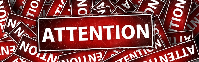 Stack of attention signs